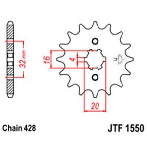 JT Gear Box Sprockets G/B 1550-14