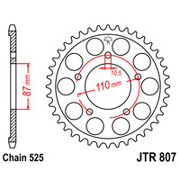 JT Rear Sprockets R/W 807-48 SUZ [828]