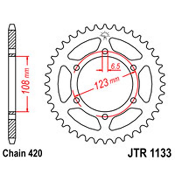 JT Rear Sprockets R/W 1133-53