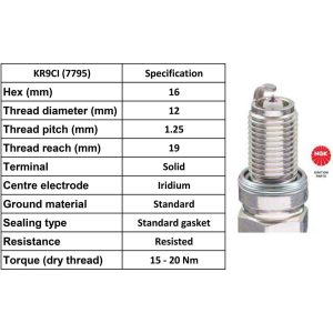 NGK Spark Plug KR9CI Plugs [Box 4]