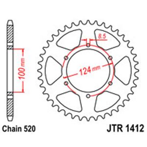 JT Rear Sprockets R/W 1412-37