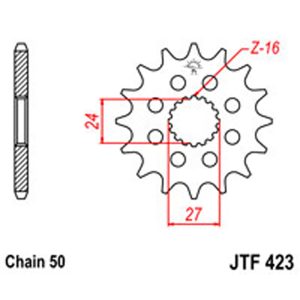 JT Gear Box Sprockets G/B 423-16T SUZ
