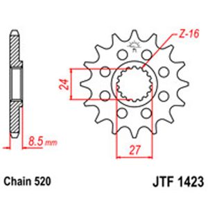 JT Gear Box Sprockets G/B 1423-17 SUZ