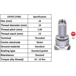 NGK Spark Plug CR7EK Plugs [Box 10]