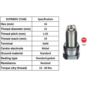 NGK Spark Plug DCPR8EKC Plugs [Box 10]