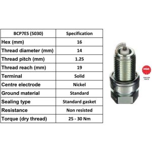 NGK Spark Plug BCP7ES Plugs [Box 10]