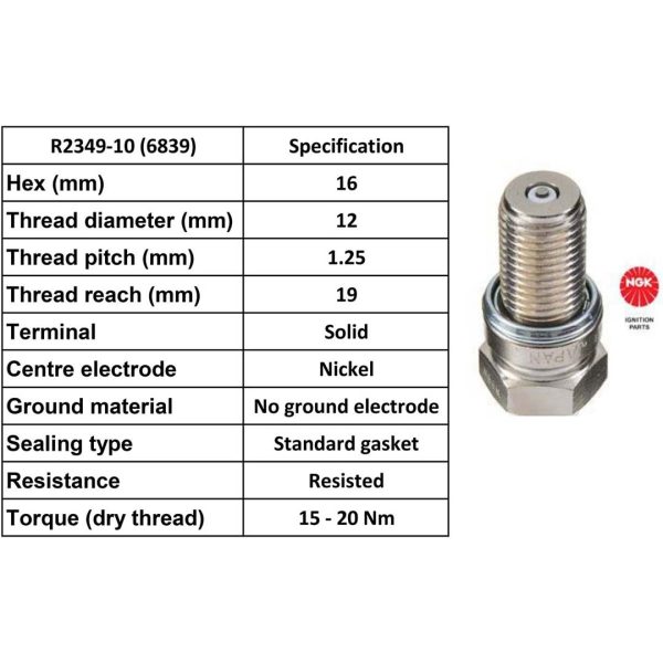 NGK Spark Plug R2349-10 Plugs [Box 4]