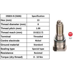 NGK Spark Plug ER8EH-N Plugs [Box 10]