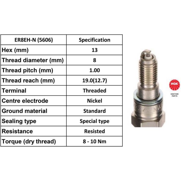 NGK Spark Plug ER8EH-N Plugs [Box 10]
