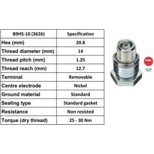 NGK Spark Plug B9HS-10 Plugs [Box 10]