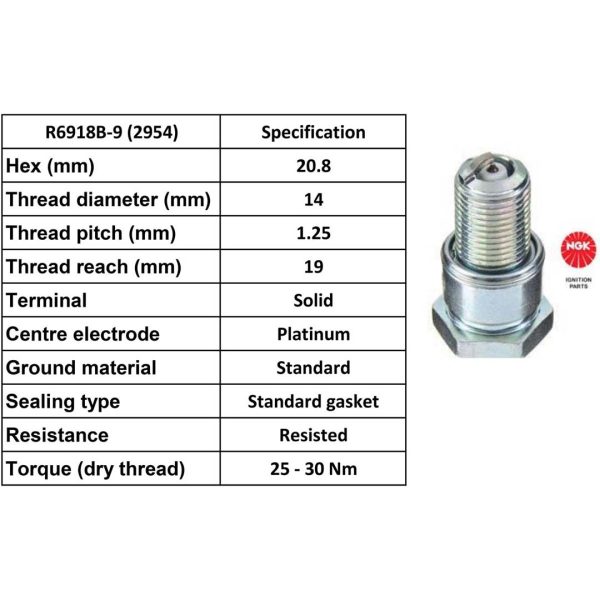 NGK Spark Plug R6918B-9 Plugs [Box 4]