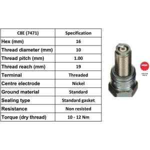 NGK Spark Plug C8E Plugs [Box 10]