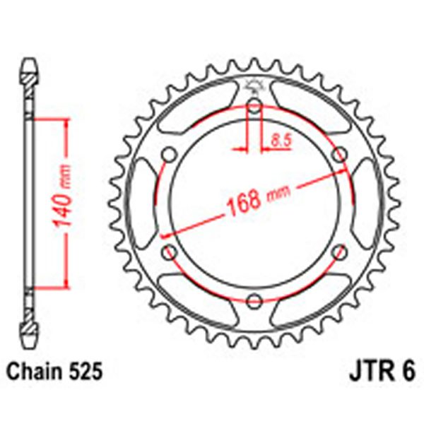 JT Rear Sprockets R/W 6-41