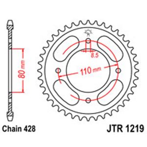 JT Rear Sprockets R/W 1219-42