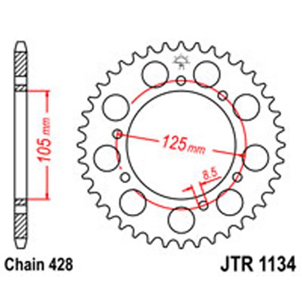 JT Rear Sprockets R/W 1134-50