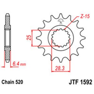 JT Gear Box Sprockets G/B 1592-14