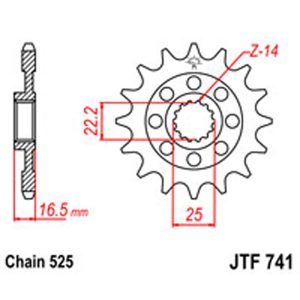 JT Gear Box Sprockets G/B 741-15