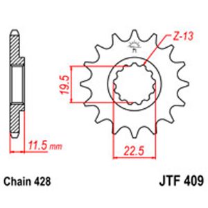 JT Gear Box Sprockets G/B 409-14T SUZ [4101]
