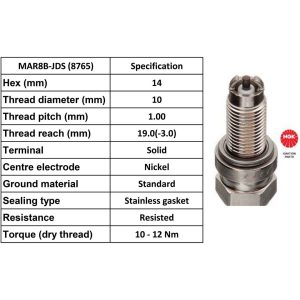 NGK Spark Plug MAR8B-JDS Plugs [Box 10]