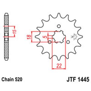 JT Gear Box Sprockets G/B 1445SC-13 KAW