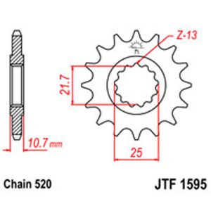 JT Gear Box Sprockets G/B 1595-16