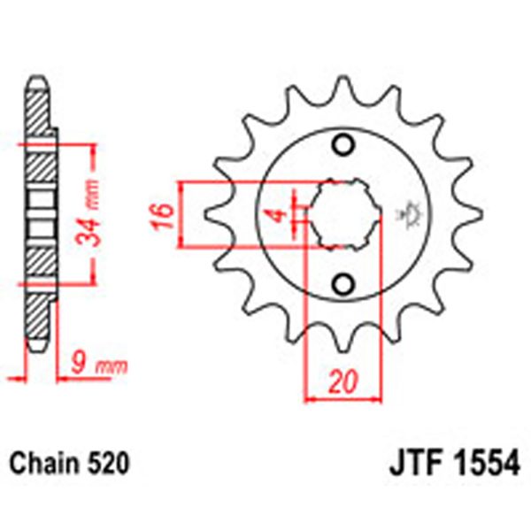 JT Gear Box Sprockets G/B 1554-14