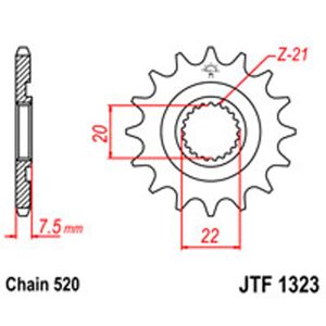 JT Gear Box Sprockets G/B 1323SC-14 [342]