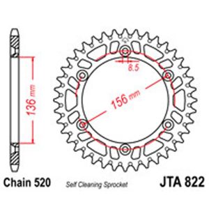 JT Rear Sprockets R/W 822-49SC Alloy