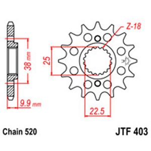 JT Gear Box Sprockets G/B 403-15