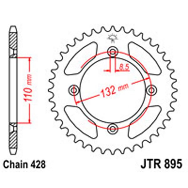 JT Rear Sprockets R/W 895-49 Husqvarna/KTM
