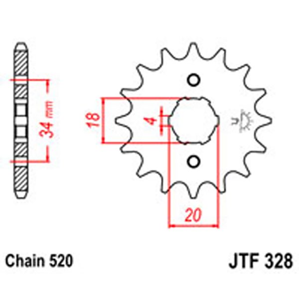 JT Gear Box Sprockets G/B 328-12