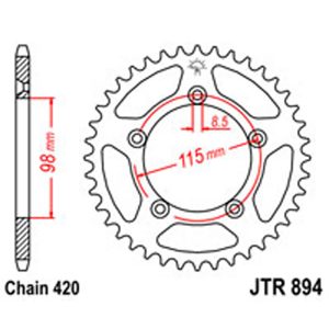 JT Rear Sprockets R/W 894-50 Husqvarna/KTM