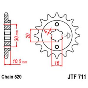 JT Gear Box Sprockets G/B 711-14