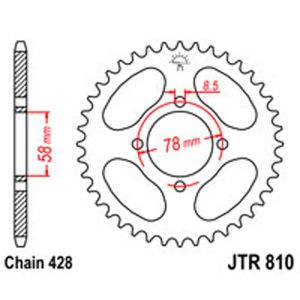 JT Rear Sprockets R/W 810-48