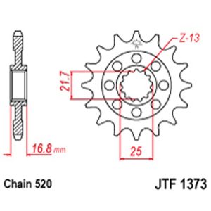 JT Gear Box Sprockets G/B 1373-17