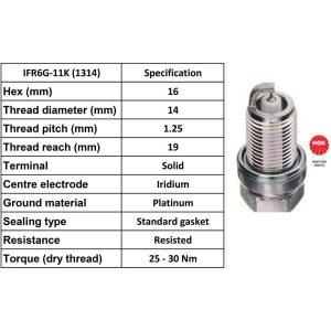 NGK Spark Plug IFR6G-11K Plugs [Box 4]