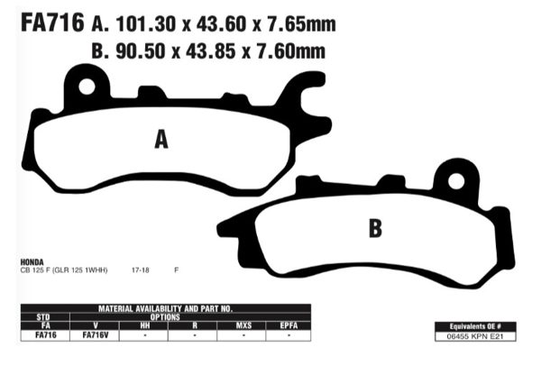 EBC Brake Pads FA716