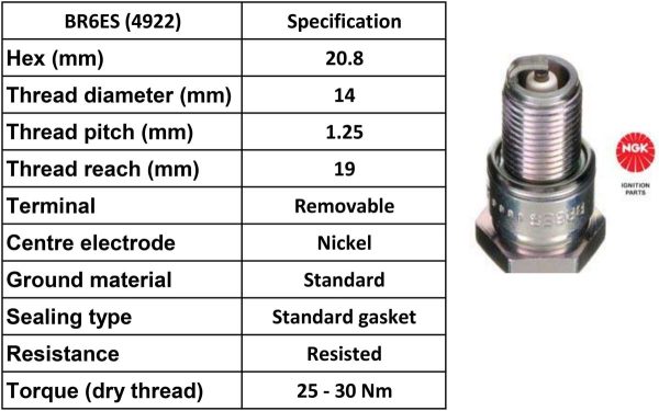 NGK Spark Plug BR6ES Plugs [Box 10]