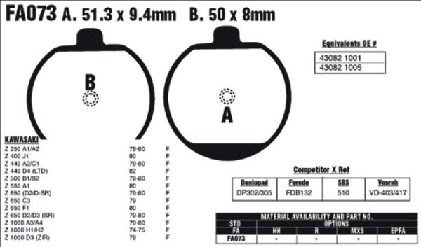 EBC Brake Pads FA073
