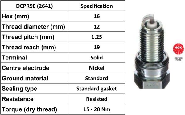 NGK Spark Plug DCPR9E Plugs [Box 10]
