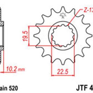 JT Gear Box Sprockets G/B 432-14SC SUZ [435]