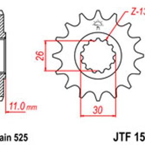 JT Gear Box Sprockets G/B 1591-16 [2091]