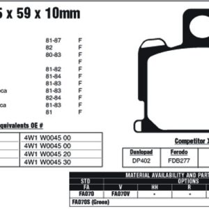 EBC Brake Pads FA070