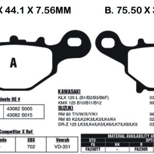 EBC Brake Pads FA230TT-SPECIAL ORDER