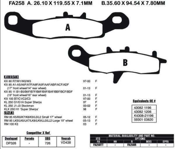EBC Brake Pads FA266R