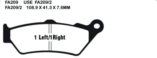 EBC Brake Pads FA209/2HH