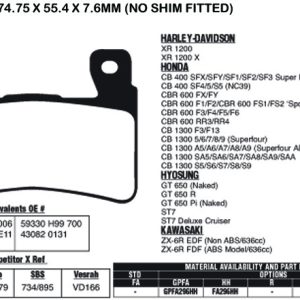 EBC Brake Pads EPFA296HH