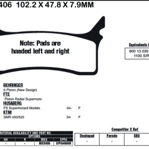 EBC Brake Pads EPFA406HH