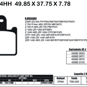 EBC Brake Pads FA417/4HH (4 Pcs Per Set)