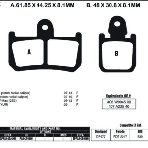 EBC Brake Pads FA442/4 (4 Pcs Per Set)